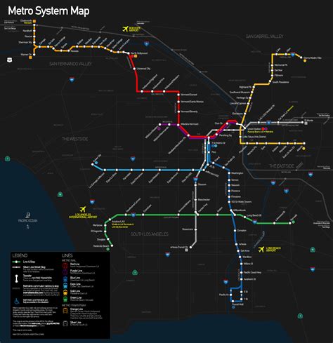 Los Angeles Metro Rail Map - MetroEasy.com