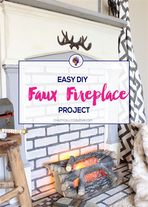 DIY Faux Fireplace - Chaotically Creative