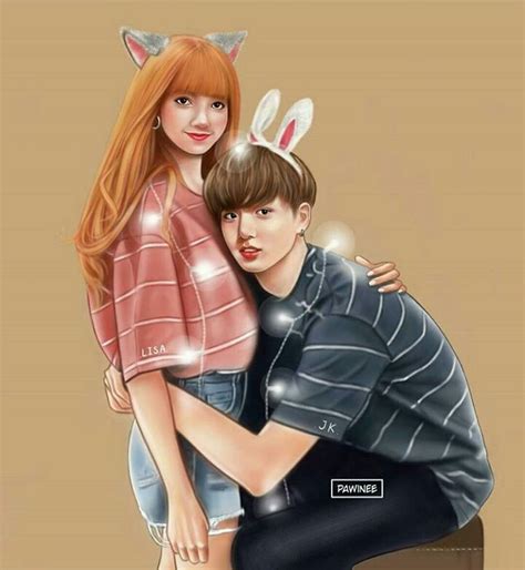 Jungkook Lisa Bts Black Pink Blackpink Fanart Lizkook Lisa Hd Phone | The Best Porn Website