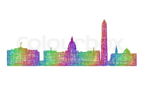 Washington DC city skyline silhouette ... | Stock vector | Colourbox