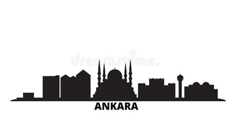 Turkey, Ankara City Skyline Isolated Vector Illustration. Turkey ...