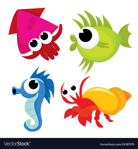 Sea life Royalty Free Vector Image - VectorStock