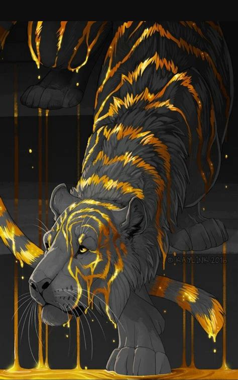 Golden tiger | Arte sobre animais selvagens, Animais místicos, Pinturas de animais