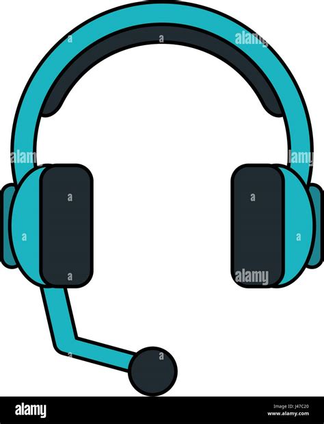 color image cartoon headphones with microphone Stock Vector Image & Art - Alamy