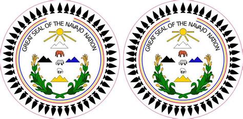 3in x 3in Great Seal of the Navajo Nation Stickers