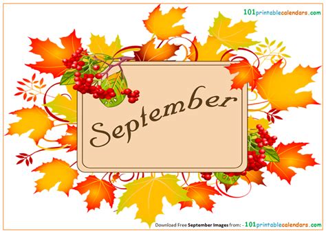 September Month Clipart | Fall clip art, Autumn leaf color, Free clip art