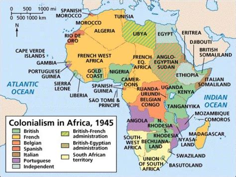 These were the colonies in Africa before decolonization occurred. | African nations, Africa ...