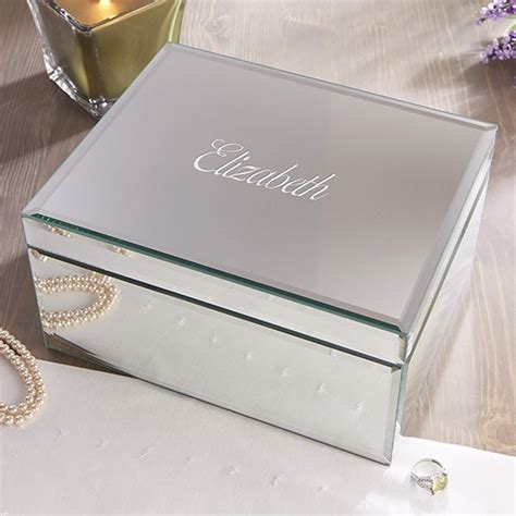 Personalized Mirrored Jewelry Boxes - Large