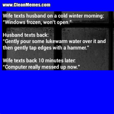 Cold Winter Morning – Clean Memes