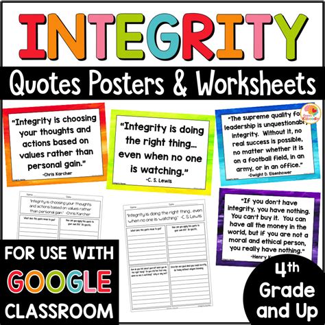 Integrity Quotes Posters and Printables