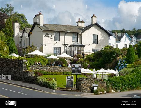 The Angel Inn, Bowness-on-Windermere, Lake District National Park, Cumbria, England UK Stock ...