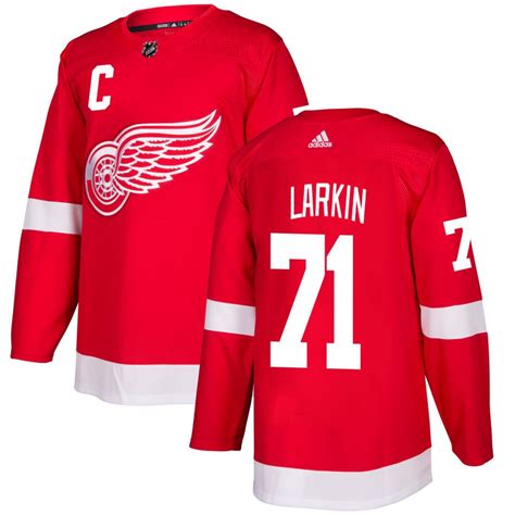 Detroit Red Wings Adidas Authentic Red Jersey - Larkin #71 with Captain ...