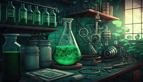 Premium Photo | The green chemistry laboratory setting showcases a ...