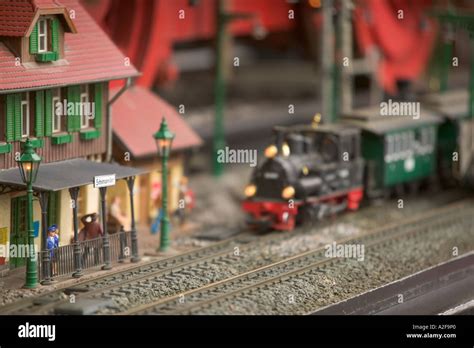 Europe, Germany, Warnemunde, toy train station Stock Photo - Alamy