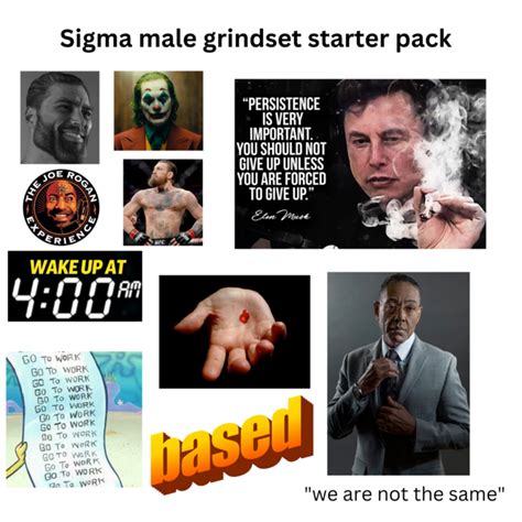 sigma male grindset starter pack | /r/starterpacks | Starter Packs | Know Your Meme