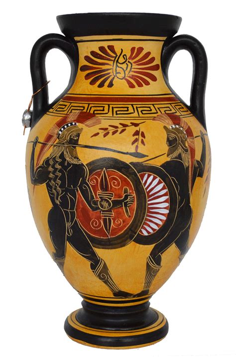 Buy Trojan War Battle Amphora Vase Pottery - Ancient Greek Mythology - Homer Online at ...