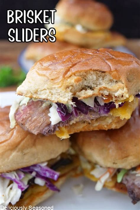 Brisket Sliders (Easy Leftover Brisket Recipe) - Deliciously Seasoned