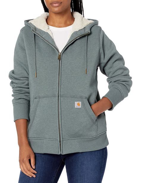 Carhartt Cotton Plus Size Clarksburg Sherpa Lined Hoodie in Green - Save 27% - Lyst