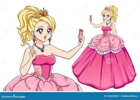 Selfie Girl Cartoon Vector | CartoonDealer.com #54613357