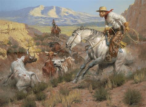 The Rebel Steer | Cowboy | Western Art | Thomas | Fine Art | American | Presidential | Civil War ...