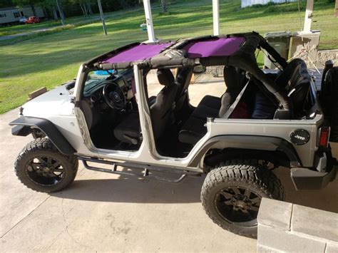 Doors-off Jeep JKU Purple Sun Shade | Jeep wrangler accessories, Jeep wrangler, Jeep jku