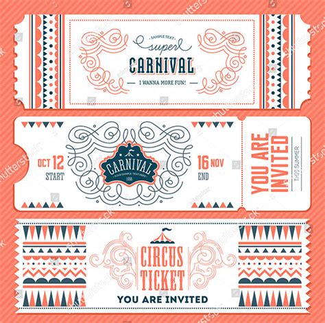 Carnival Ticket Invitation Templates | Free PSD, Ai, Word, InDesign Formats