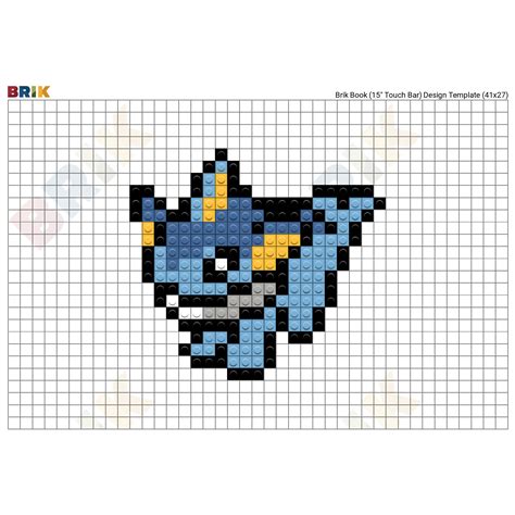 Vaporeon Pixel Art Grid