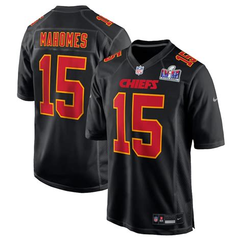 Patrick Mahomes Kansas City Chiefs Super Bowl LVIII Carbon Fashion Game Player Jersey – Black ...