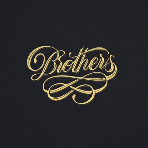 Brothers cursive lettering calligraphy | Hand lettering logo, Cursive letters, Handwritten logo