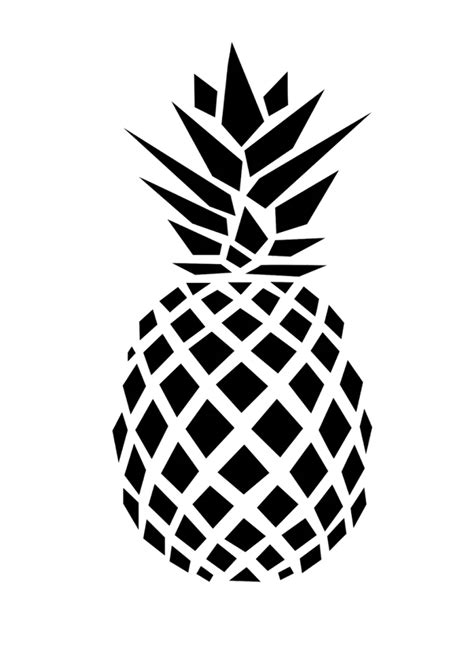 Download High Quality pineapple clipart stencil Transparent PNG Images ...