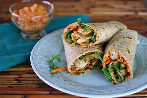 Grilled Shrimp Wraps with Red Pepper-Artichoke Pesto