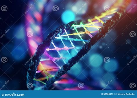 Colorful DNA strand stock image. Image of study, biology - 300881321