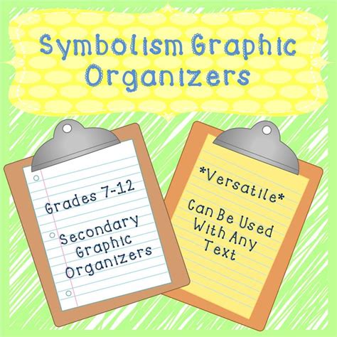 Symbolism Graphic Organizers and Handout High School Edition | Graphic organizers, Writing ...