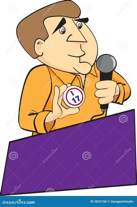 Bingo Caller stock vector. Image of casino, illustration - 5832166