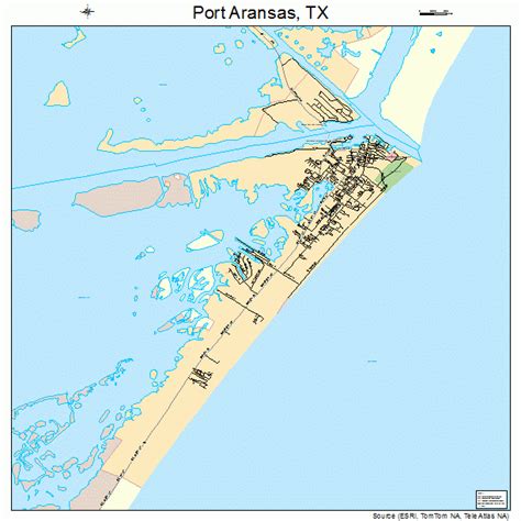 Port Aransas Texas Street Map 4858808