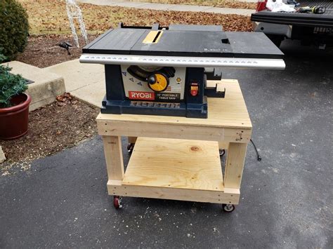 An easy DIY table saw stand with wheels | Diy table saw, Diy table, Homemade tables