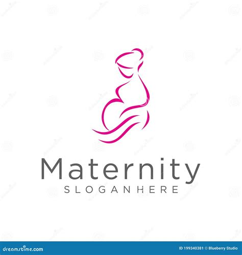 Maternity Logo Design Cartoon Vector | CartoonDealer.com #209093547