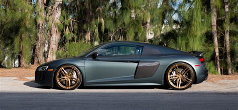 Gallery: 2017 Audi R8 V10 Plus on VOSSEN Gold Forged Wheels » CAR SHOPPING