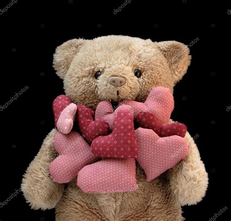 Teddy bear with hearts — Stock Photo © aliced #1967294