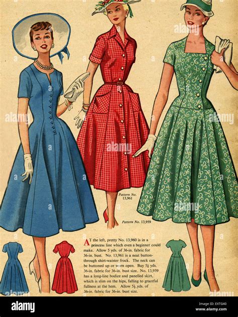 1950s uk fashion magazine plate hi-res stock photography and images - Alamy