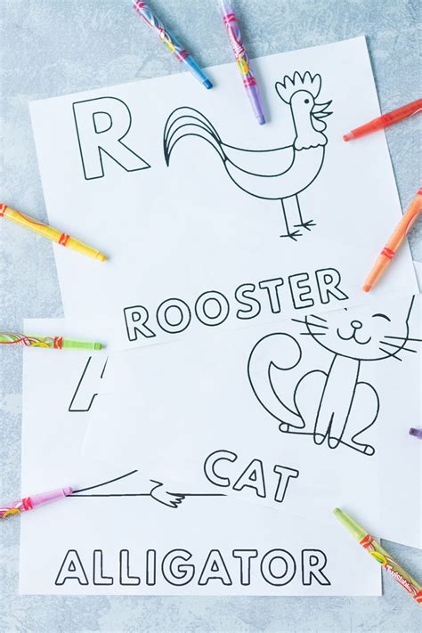 Free Alphabet Letter Animals Worksheets to Color • Rose Clearfield