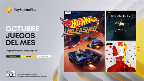 Juegos mensuales de PlayStation Plus de Octubre: Injustice 2, Hot Wheels Unleashed, Superhot ...