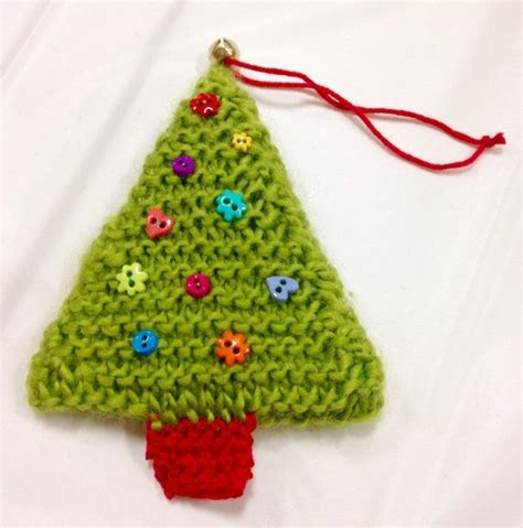 Hand Knitted Christmas tree ornament with sequin or buttons by tresjolietresor | Christmas ...