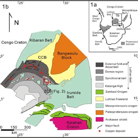 Geological map of the Zambia Copperbelt, showing the sampling locations... | Download Scientific ...