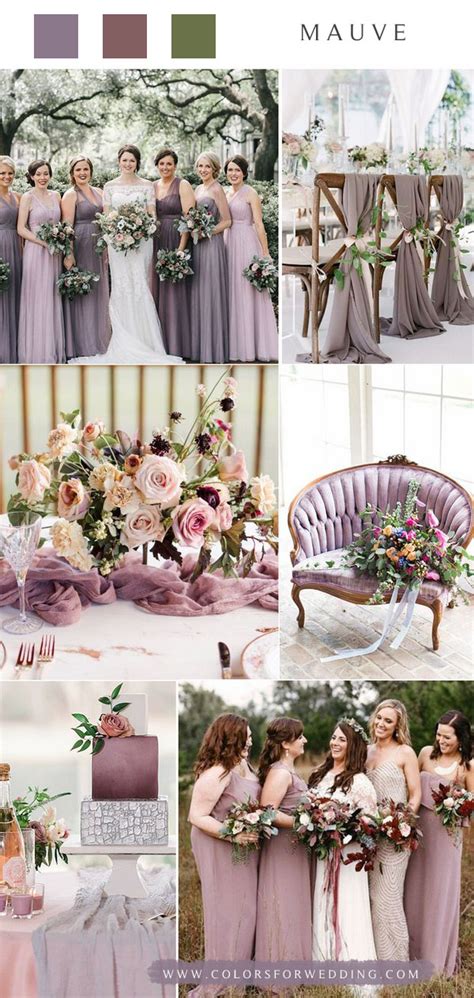 10 Mauve Wedding Color Palettes for Fall & Winter Weddings