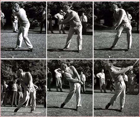 Ben Hogan Swing Sequence Caddy view | Golf tips, Golf swing, Golf swing ...