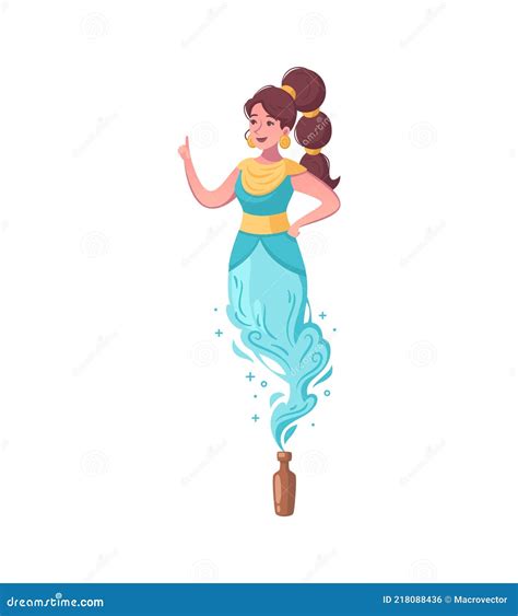 Genie From Bottle Cartoon Vector | CartoonDealer.com #74599947