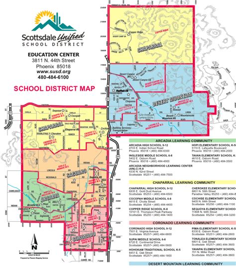 Scottsdale Unified School District Boundary Map • Sibbach