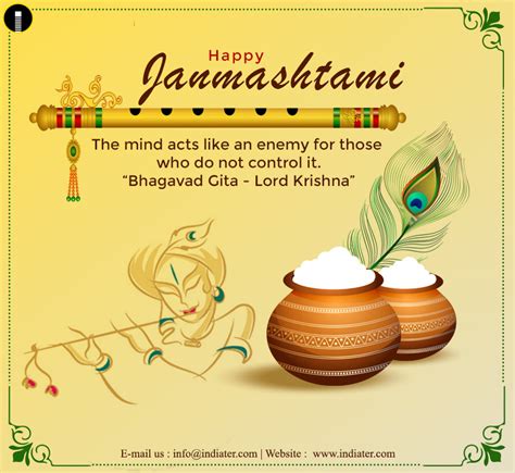 happy krishna janmashtami 2019 celebration images and wishes download - Indiater