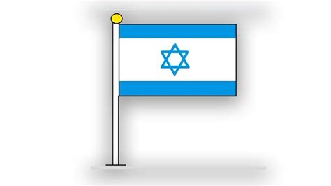 Draw Israel flag step by step in MS Paint. - YouTube